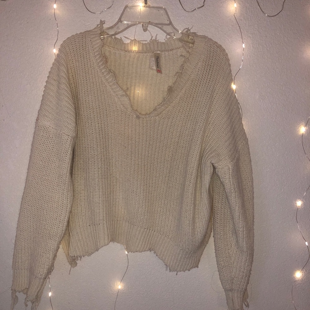 Ivory cropped sweater